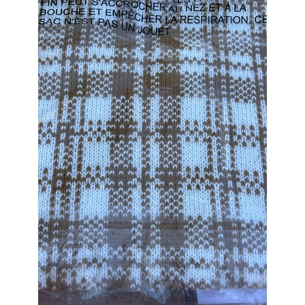 Timberland Scarf Buffalo Plaid Beige FabFitFun 2023‎ NIP